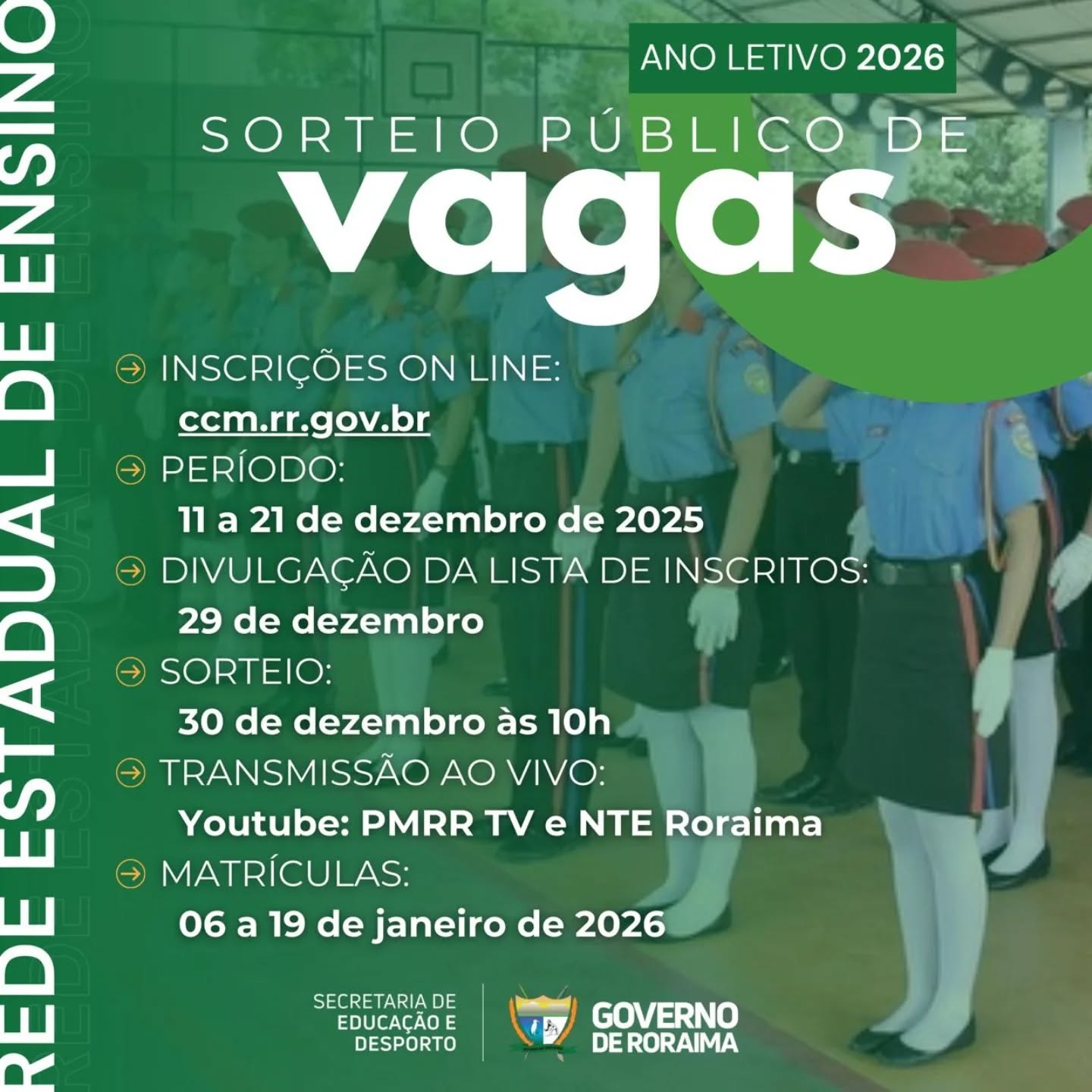 Sorteio vagas CCM